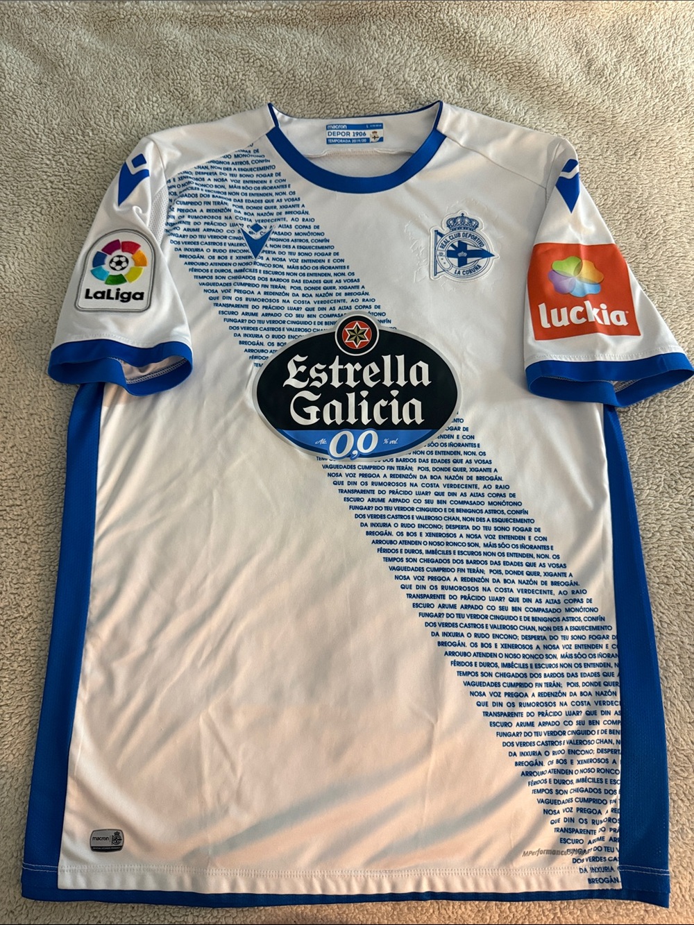RARE 🇪🇸 Deportivo La Coruña 2019-20 La Liga Segunda Third/Galician Macron Jersey